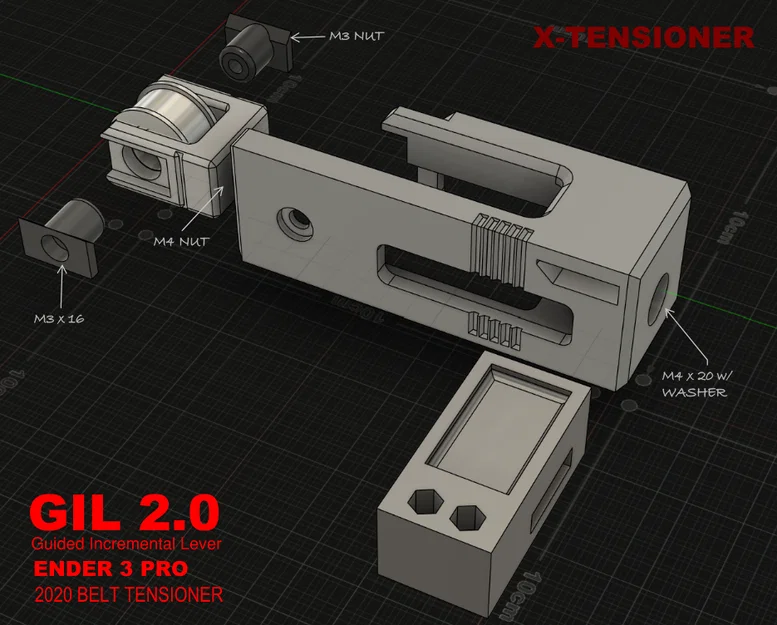 Tăng đơ dây đai X & Y GIL cho Ender 3 Pro (2020/4040 Rails) - Image 5