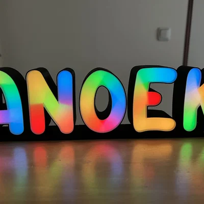 Bộ chữ/số phát sáng WLED hoặc LED: full alphabet & 0–9 cao 8,5 cm