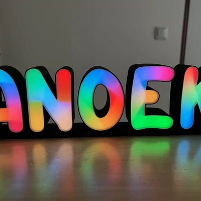 Bộ chữ/số phát sáng WLED hoặc LED: full alphabet & 0–9 cao 8,5 cm