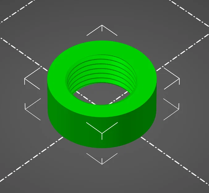 Mẫu in 3D đầu nối ren G 1/2 cho đường ống và máy bơm - Image 1