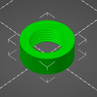 Mẫu in 3D đầu nối ren G 1/2 cho đường ống và máy bơm