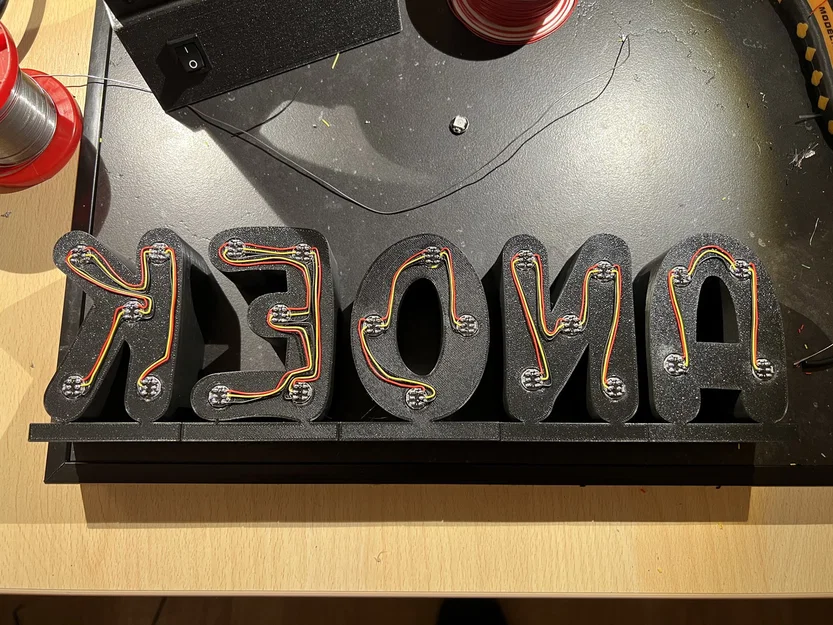 Bộ chữ/số phát sáng WLED hoặc LED: full alphabet & 0–9 cao 8,5 cm - Image 13