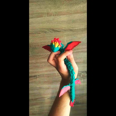 Mô hình rồng thần Quetzalcoatl linh hoạt in 3D (Articulated Serpent)