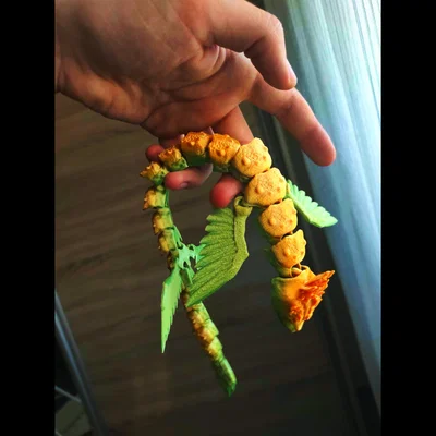 Mô hình rồng thần Quetzalcoatl linh hoạt in 3D (Articulated Serpent)