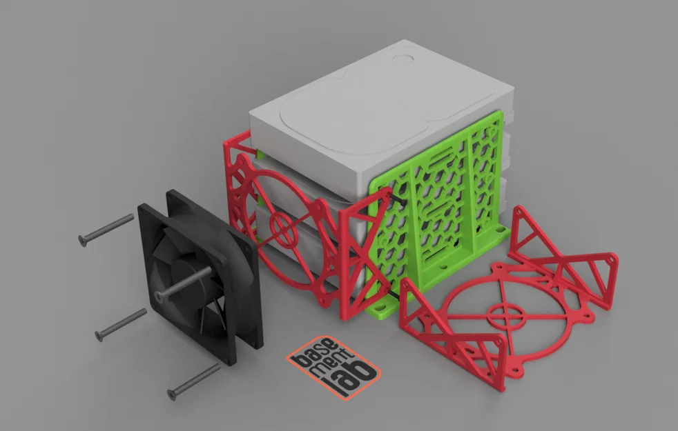 Pat gắn quạt 80mm cho HDD 2.5-3.5 adapter profile - Pc Test Bench case - Image 1