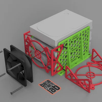 Pat gắn quạt 80mm cho HDD 2.5-3.5 adapter profile - Pc Test Bench case