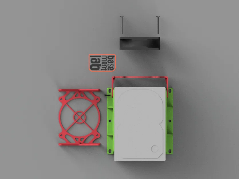 Pat gắn quạt 80mm cho HDD 2.5-3.5 adapter profile - Pc Test Bench case - Image 2