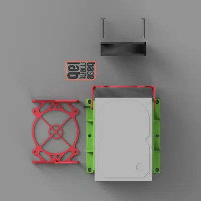 Pat gắn quạt 80mm cho HDD 2.5-3.5 adapter profile - Pc Test Bench case