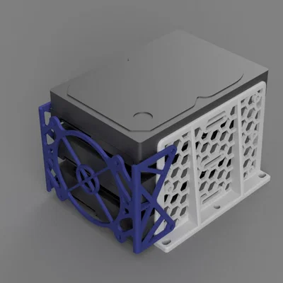 Pat gắn quạt 80mm cho HDD 2.5-3.5 adapter profile - Pc Test Bench case