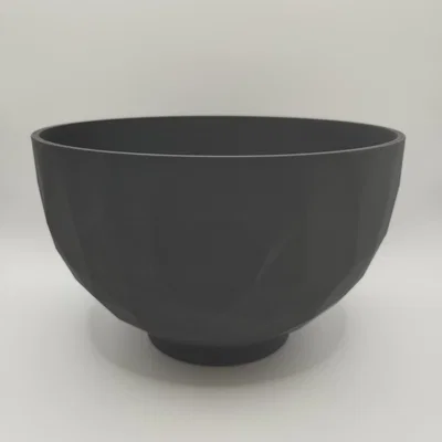 Tô (Bowl) Low Poly Cỡ Lớn Có Chân – Thiết Kế Designer