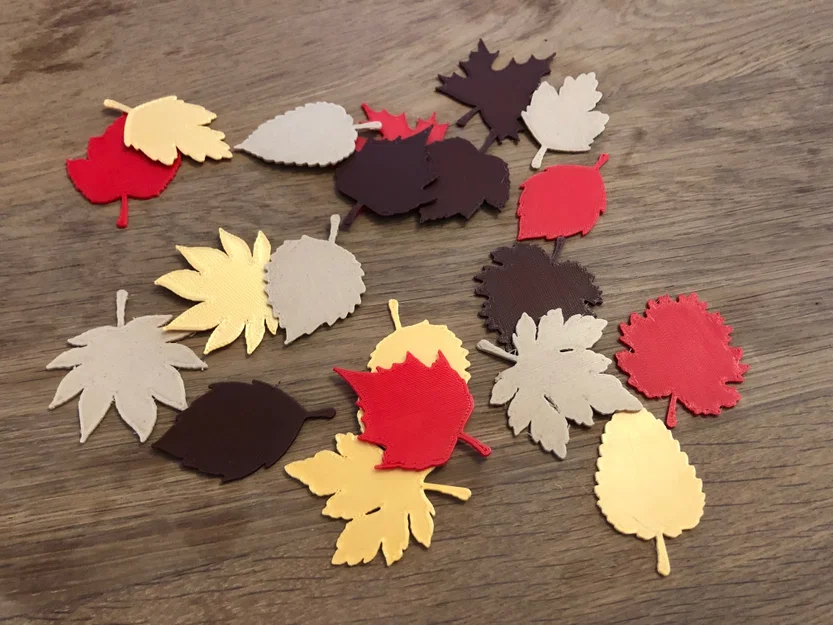 Bộ sưu tập lá mùa thu trang trí bàn tiệc 3D (Fall Leaf Decorations) - Image 1