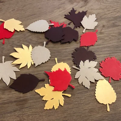 Bộ sưu tập lá mùa thu trang trí bàn tiệc 3D (Fall Leaf Decorations)