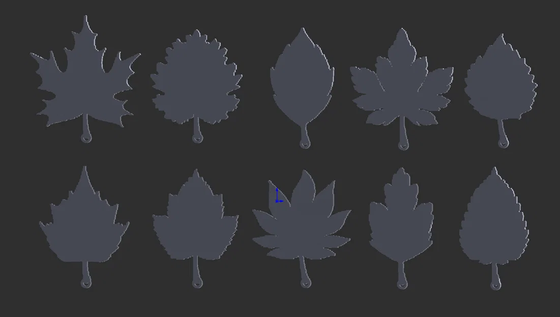 Bộ sưu tập lá mùa thu trang trí - File in 3D treo tường độc đáo - Image 1