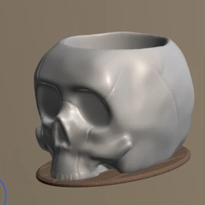 Mô hình Skull Cup (Cốc đầu lâu) in 3D trang trí độc đáo