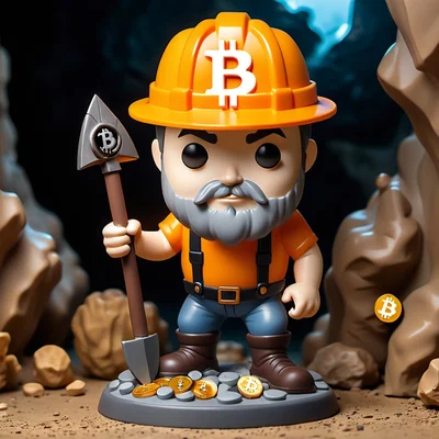 Tượng mô hình thợ đào Bitcoin (Bitcoin miner figurine)