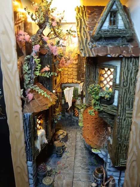 Book nook – Mô hình book nook phong cách Tudor (12 phần) - Image 14