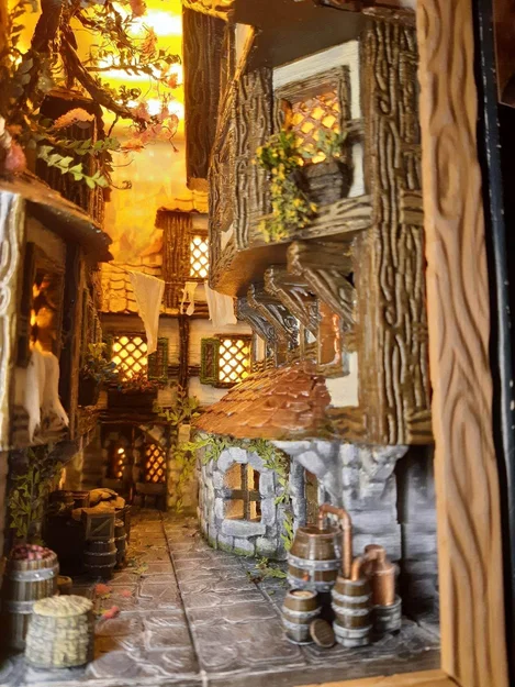 Book nook – Mô hình book nook phong cách Tudor (12 phần) - Image 15