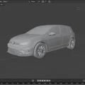 Mô hình in 3D xe Volkswagen Golf R-Line 2019 cực chi tiết - Thumbnail 1