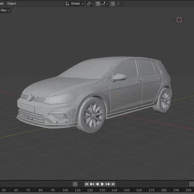 Mô hình in 3D xe Volkswagen Golf R-Line 2019 cực chi tiết