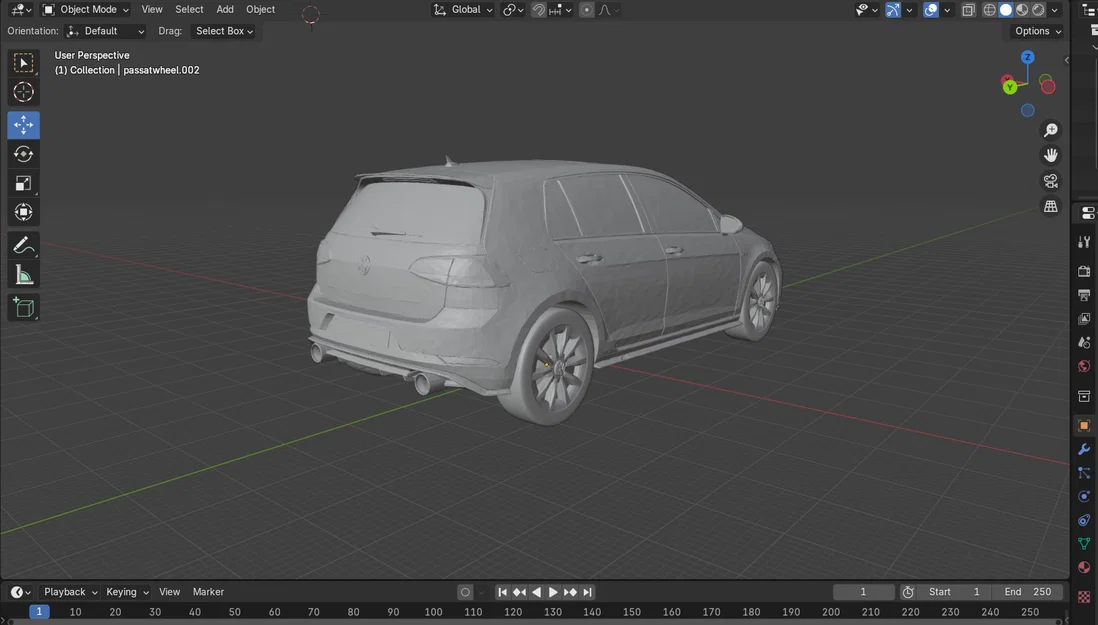 Mô hình in 3D xe Volkswagen Golf R-Line 2019 cực chi tiết - Image 3