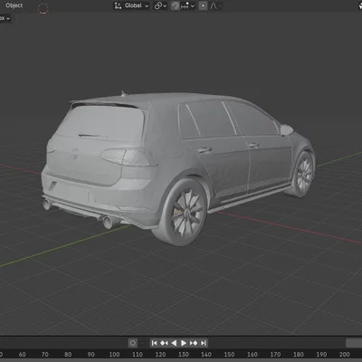 Mô hình in 3D xe Volkswagen Golf R-Line 2019 cực chi tiết