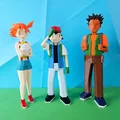 Mô hình Low Poly Ash, Misty và Brock trong Pokemon! - Thumbnail 1