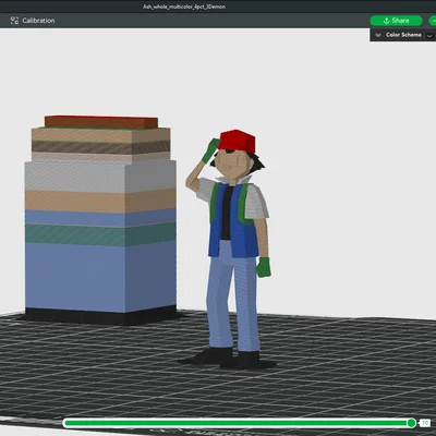 Mô hình Low Poly Ash, Misty và Brock trong Pokemon!