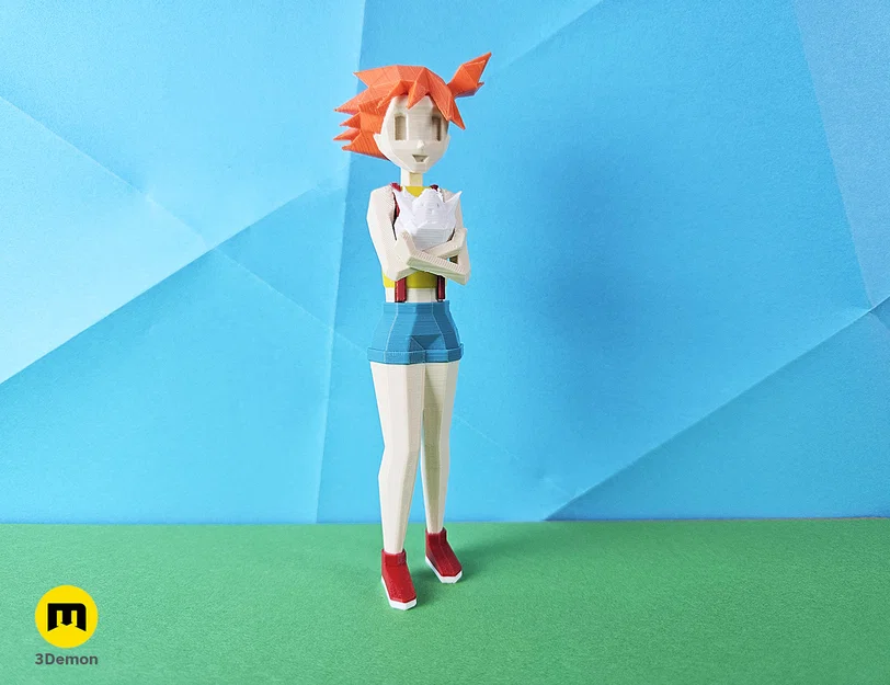 Mô hình Low Poly Ash, Misty và Brock trong Pokemon! - Image 11