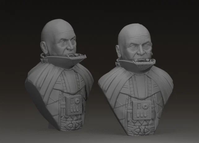 Mô hình 3D tượng Darth Vader không mặt nạ chi tiết sắc nét - Image 1