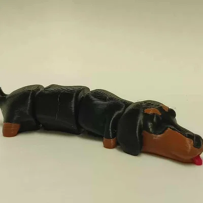 Mô hình chú chó lạp xưởng (Dachshund) linh hoạt in 3D