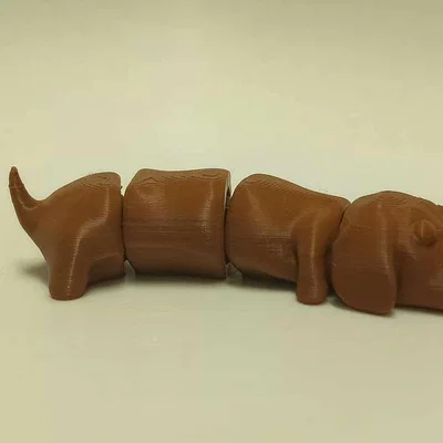 Mô hình chú chó lạp xưởng (Dachshund) linh hoạt in 3D