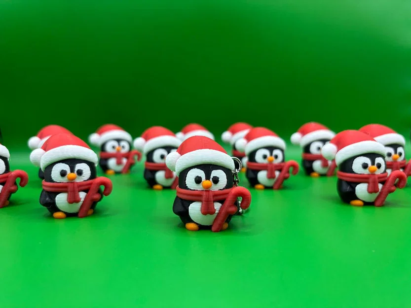 Chim Cánh Cụt Giáng Sinh - Móc Khóa (Christmas Penguin - Keychain) - Image 2