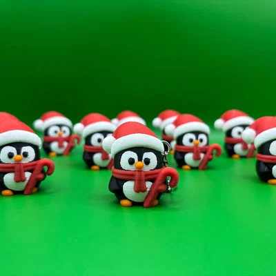 Chim Cánh Cụt Giáng Sinh - Móc Khóa (Christmas Penguin - Keychain)