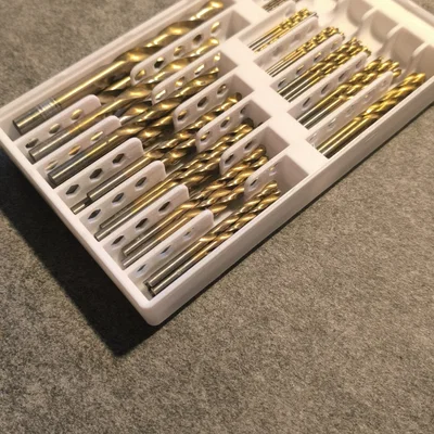 Khay Gridfinity đựng mũi khoan hệ Metric (Gridfinity Metric Drill Bit Holder)