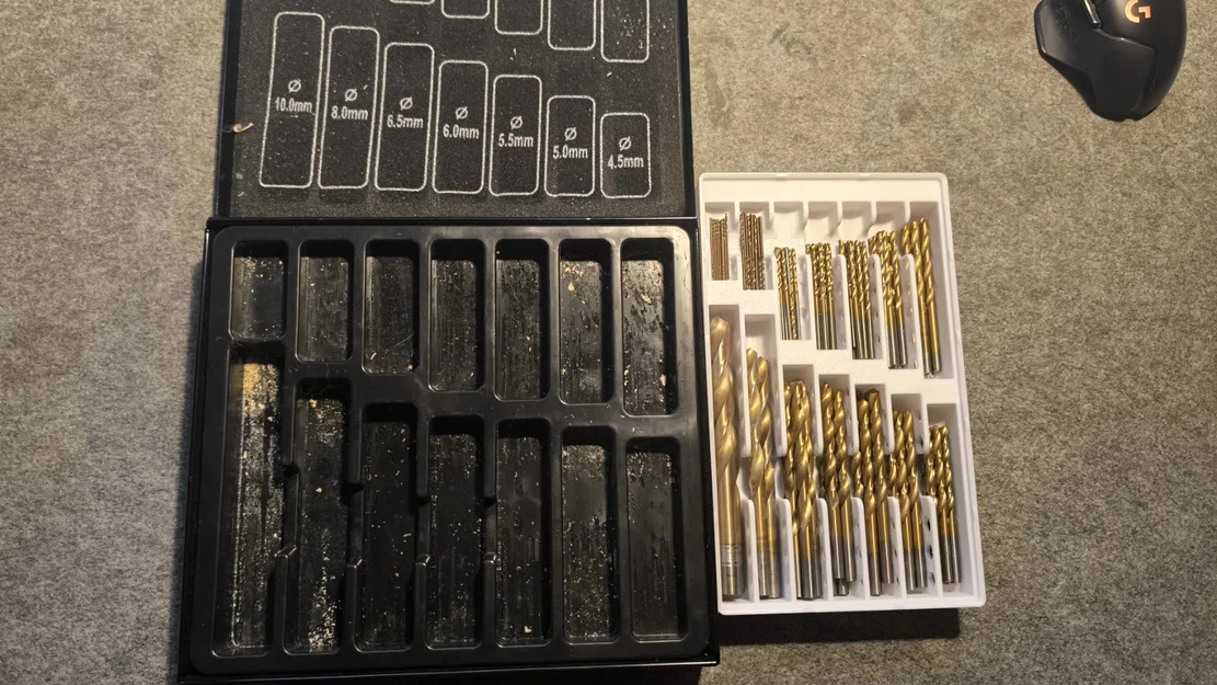 Khay Gridfinity đựng mũi khoan hệ Metric (Gridfinity Metric Drill Bit Holder) - Image 3