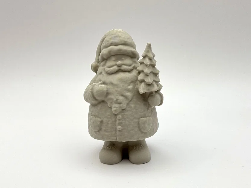 Mô hình 3D Ông già Noel mang cây thông trang trí Giáng sinh - Image 1