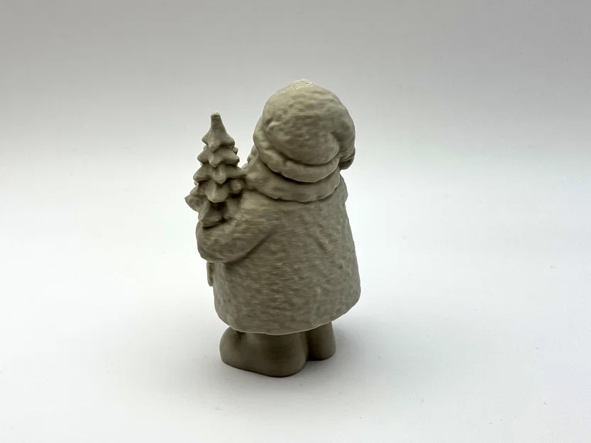 Mô hình 3D Ông già Noel mang cây thông trang trí Giáng sinh - Image 2