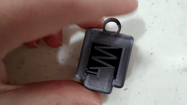 Móc khóa fidget nút bấm clicky! PRINT-IN-PLACE