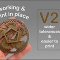Mechanical iris V2 | dung sai rộng hơn | print-in-place | fidget - Thumbnail 1