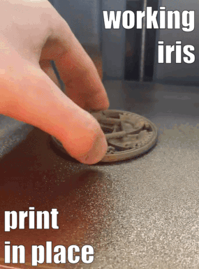 Mechanical iris V2 | dung sai rộng hơn | print-in-place | fidget - Thumbnail 2