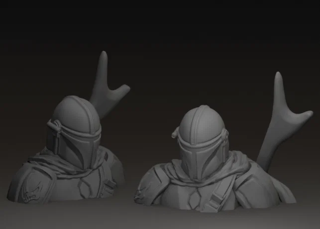Mô hình tượng bán thân The Mandalorian 3D cực chi tiết cho fan Star Wars - Image 1