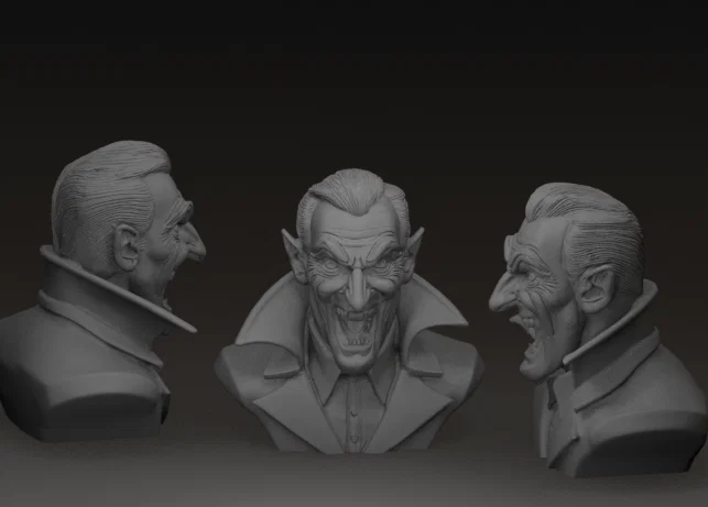 Tượng bán thân Bá tước Dracula Transylvania | Vlad Kẻ Xiên Người | STL & 3MF - Image 1
