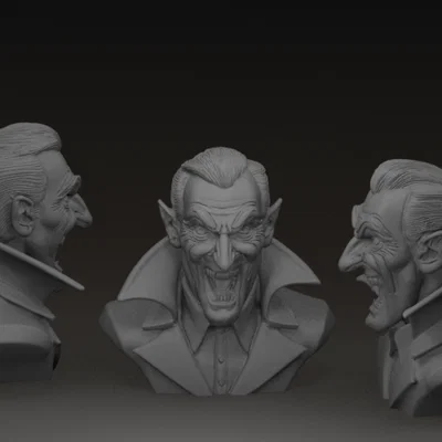Tượng bán thân Bá tước Dracula Transylvania | Vlad Kẻ Xiên Người | STL & 3MF