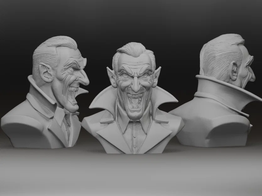 Tượng bán thân Bá tước Dracula Transylvania | Vlad Kẻ Xiên Người | STL & 3MF - Image 2