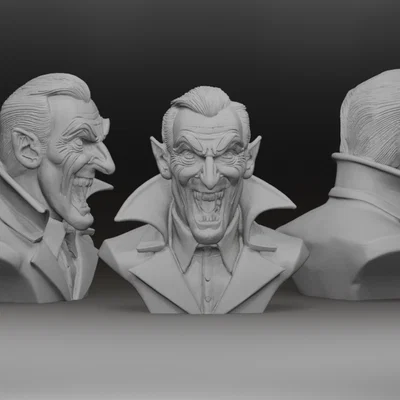 Tượng bán thân Bá tước Dracula Transylvania | Vlad Kẻ Xiên Người | STL & 3MF