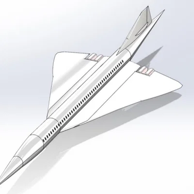 Mô hình 3D máy bay huyền thoại British Aircraft Corporation Concorde