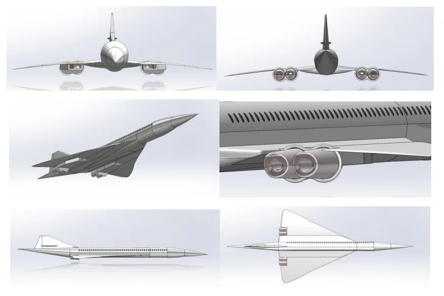Mô hình 3D máy bay huyền thoại British Aircraft Corporation Concorde - Image 2