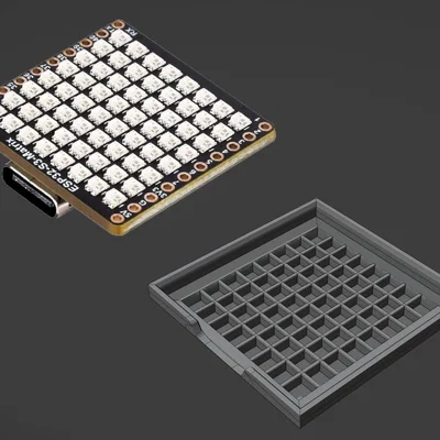 Nắp tán sáng cho Waveshare ESP32-S3 Matrix (Neopixel LED matrix)