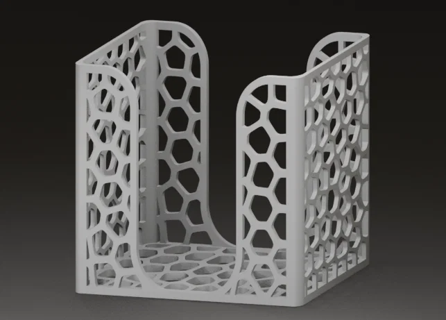 Khay Đựng Khăn Giấy Vuông 6 Inch Họa Tiết Voronoi In 3D - Image 1