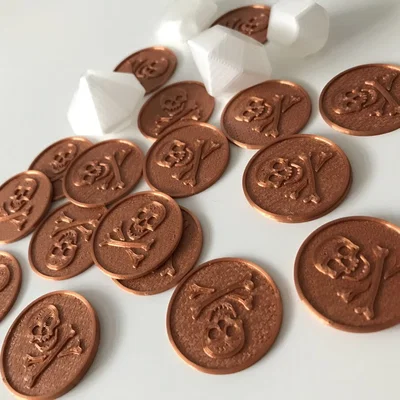 Đồng xu đầu lâu cướp biển (Skull Coin) - Phụ kiện in 3D cực chất